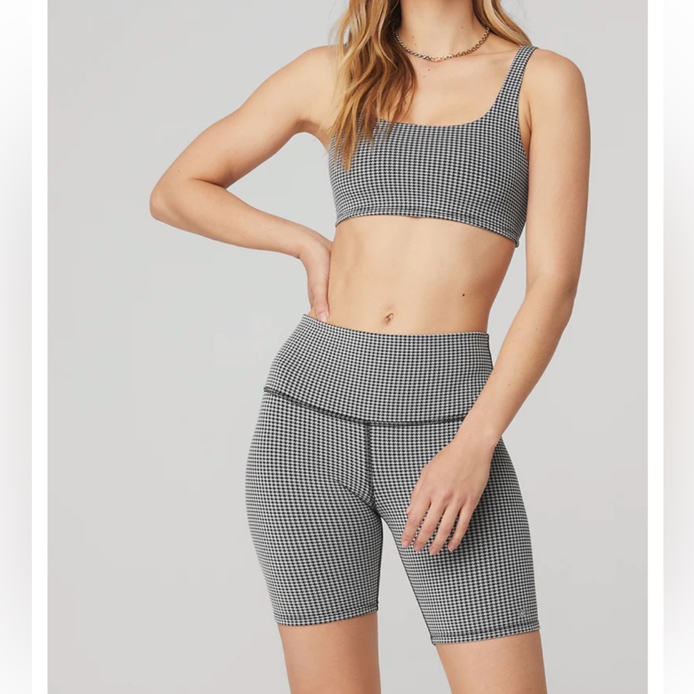 Alo Micro Houndstooth Bra Size Small